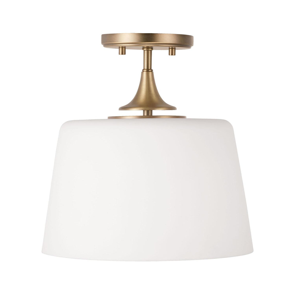 Capital Lighting 248911AD Presley 1 Light Dual Mount Semi-Flush/Pendant Aged Brass