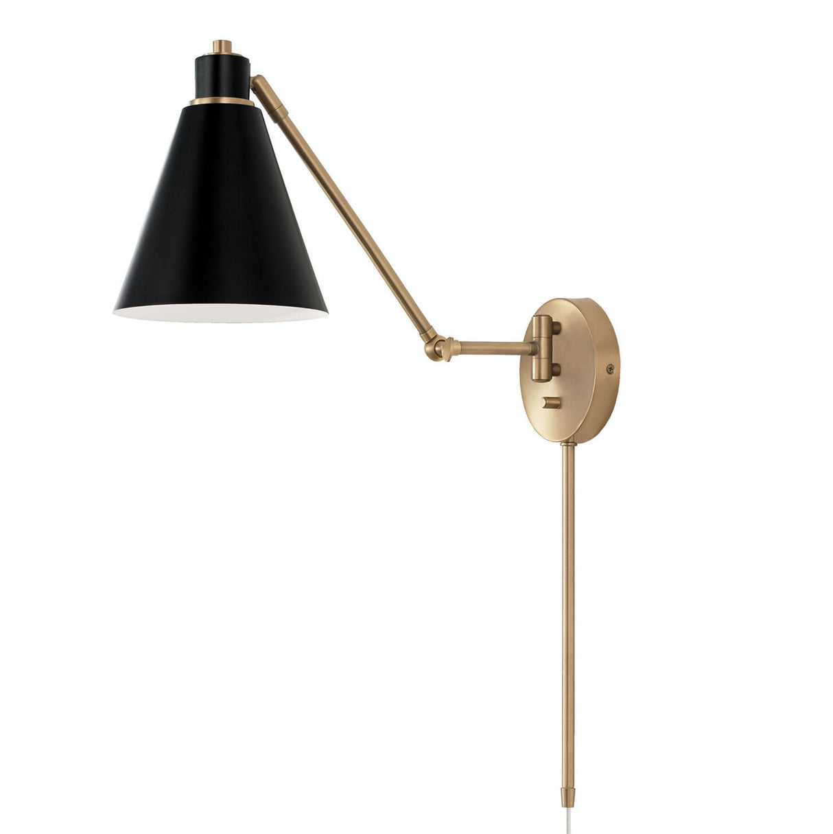 Capital Lighting 650111AB Bradley 1 Light Sconce Aged Brass and Black
