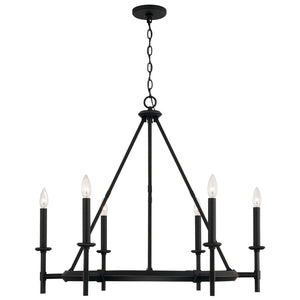 Capital Lighting 445261IH Ogden 6 Light Chandelier Brushed Black Iron
