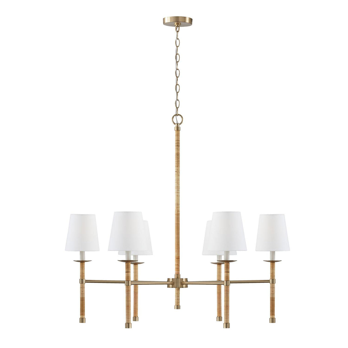 Capital Lighting 447261MA-705 Tulum 6 Light Chandelier Matte Brass