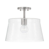 Capital Lighting 246911BN Baker 1 Light Pendant Brushed Nickel