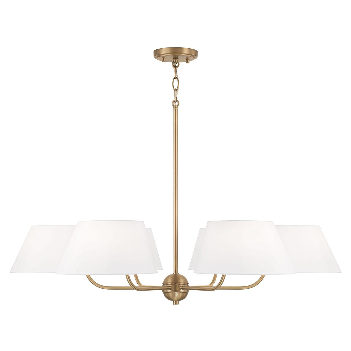 Capital Lighting 450461AD Welsley 6 Light Chandelier Aged Brass