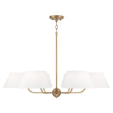 Capital Lighting 450461AD Welsley 6 Light Chandelier Aged Brass