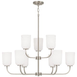 Capital Lighting 448891BN-542 Lawson 9 Light Chandelier Brushed Nickel