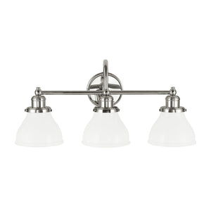 Capital Lighting 8303PN-128 Baxter 3 Light Vanity Polished Nickel