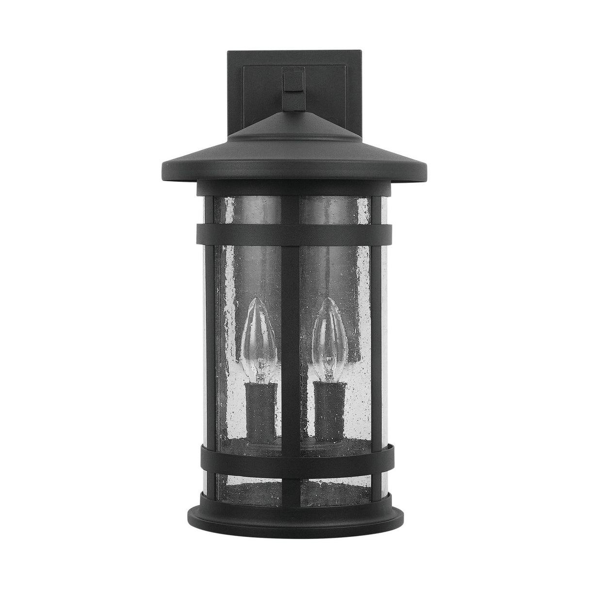 Capital Lighting 935521BK Mission Hills 2 Light Outdoor Wall Lantern Black