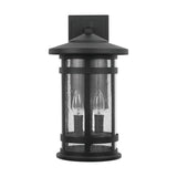 Capital Lighting 935521BK Mission Hills 2 Light Outdoor Wall Lantern Black