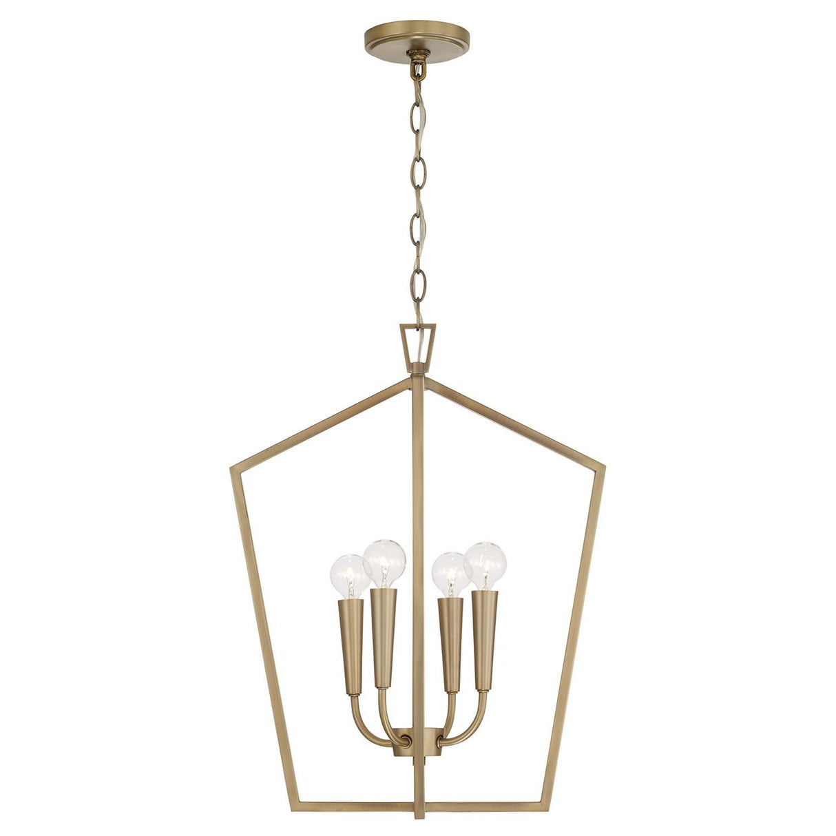 Capital Lighting 545941AD Holden 4 Light Foyer Aged Brass