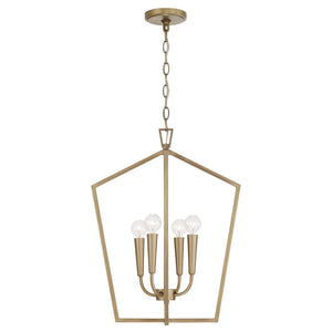 Capital Lighting 545941AD Holden 4 Light Foyer Aged Brass