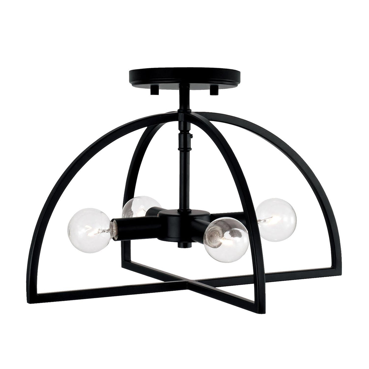 Capital Lighting 248841MB Lawson 4 Light Dual Mount Semi-Flush/Pendant Matte Black