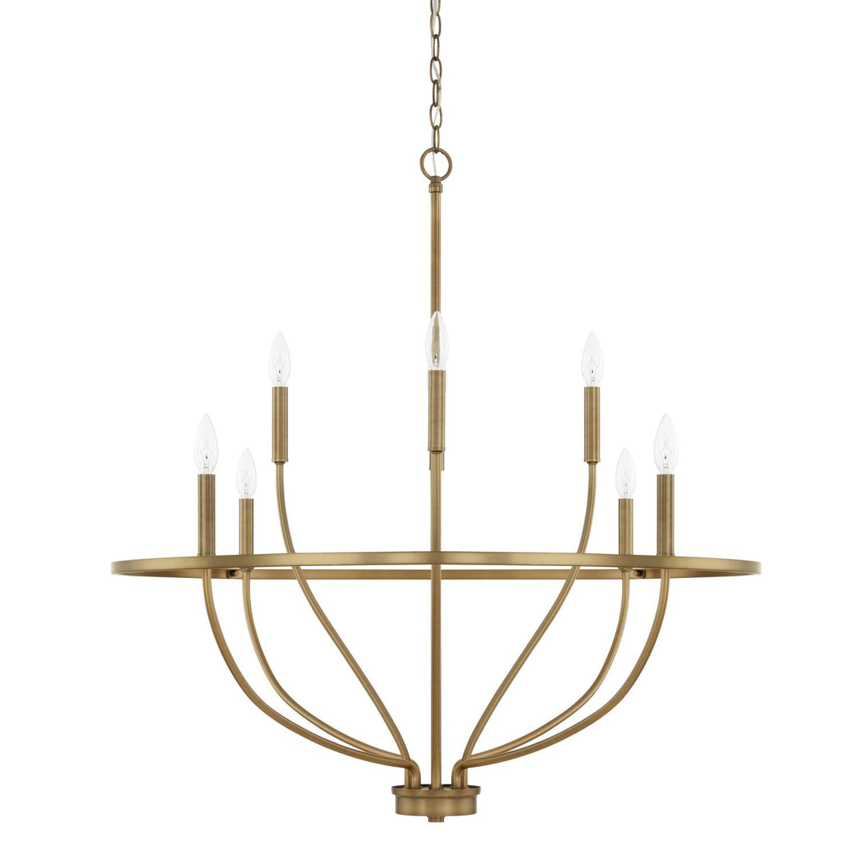 Capital Lighting 428581AD Greyson 8 Light Chandelier Aged Brass