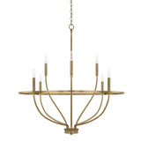 Capital Lighting 428581AD Greyson 8 Light Chandelier Aged Brass