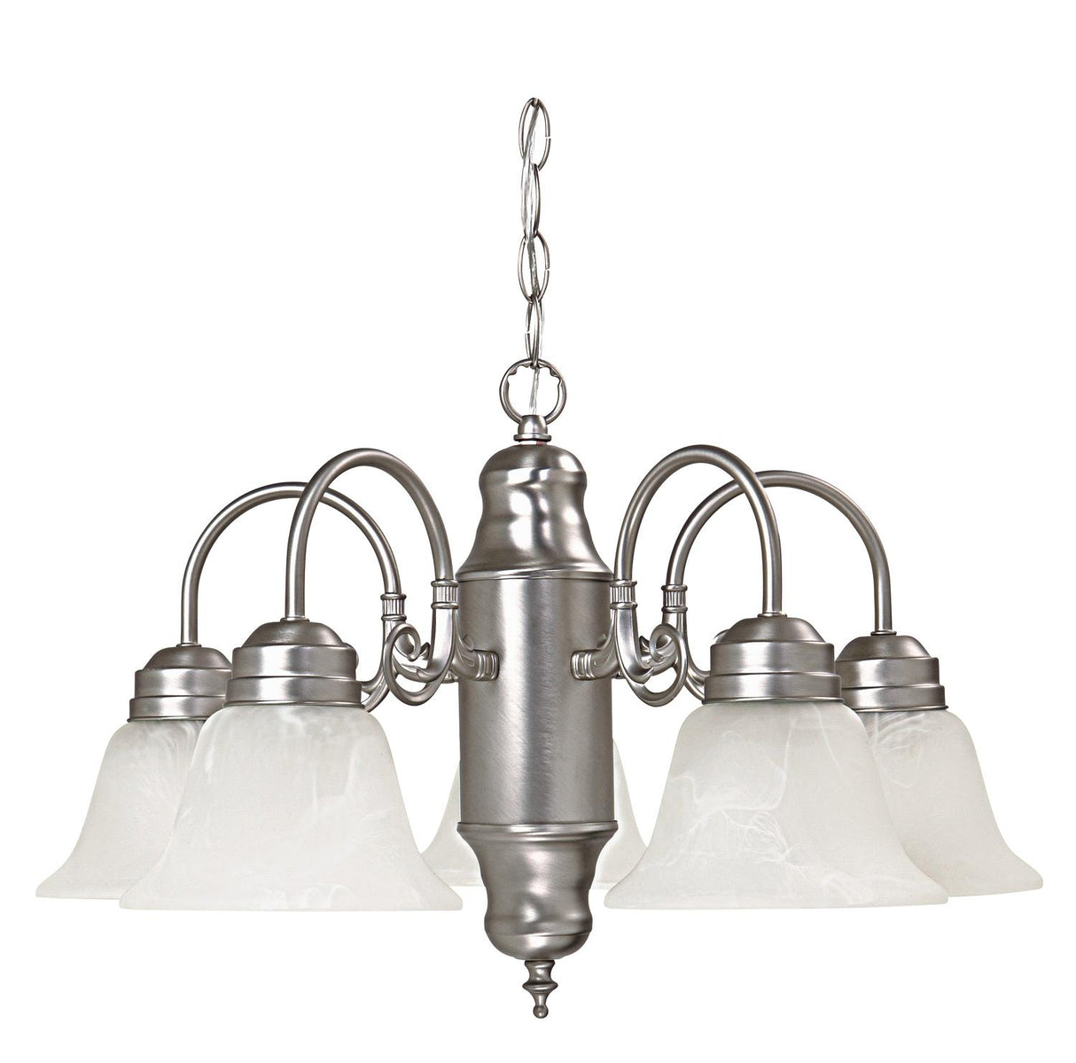 Capital Lighting 3255MN-118 David 5 Light Chandelier Matte Nickel