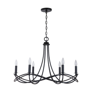 Capital Lighting 431661MB Sonnet 6 Light Chandelier Matte Black