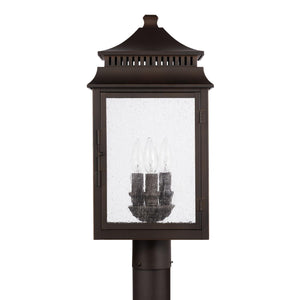 Capital Lighting 936932OZ Sutter Creek 3 Light Outdoor Post Lantern Oiled Bronze