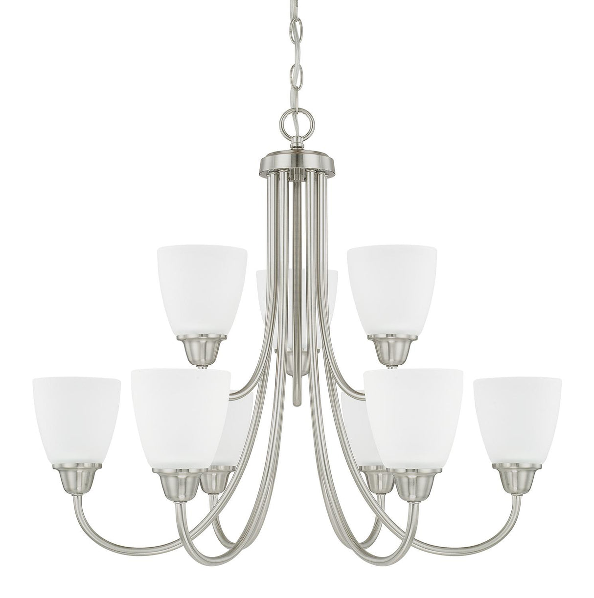 Capital Lighting 415191BN-337 Trenton 9 Light Chandelier Brushed Nickel