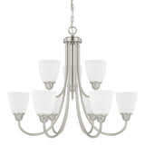 Capital Lighting 415191BN-337 Trenton 9 Light Chandelier Brushed Nickel