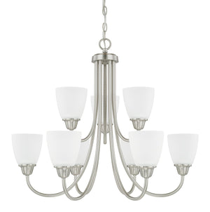 Capital Lighting 415191BN-337 Trenton 9 Light Chandelier Brushed Nickel