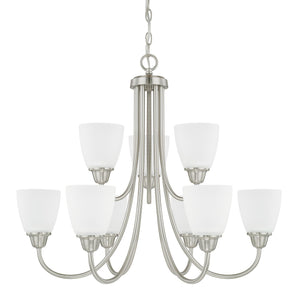 Capital Lighting 415191BN-337 Trenton 9 Light Chandelier Brushed Nickel