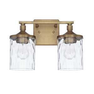 Capital Lighting 128821AD-451 Colton 2 Light Vanity Aged Brass