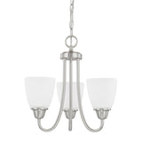 Capital Lighting 415131BN-337 Trenton 3 Light Chandelier Brushed Nickel