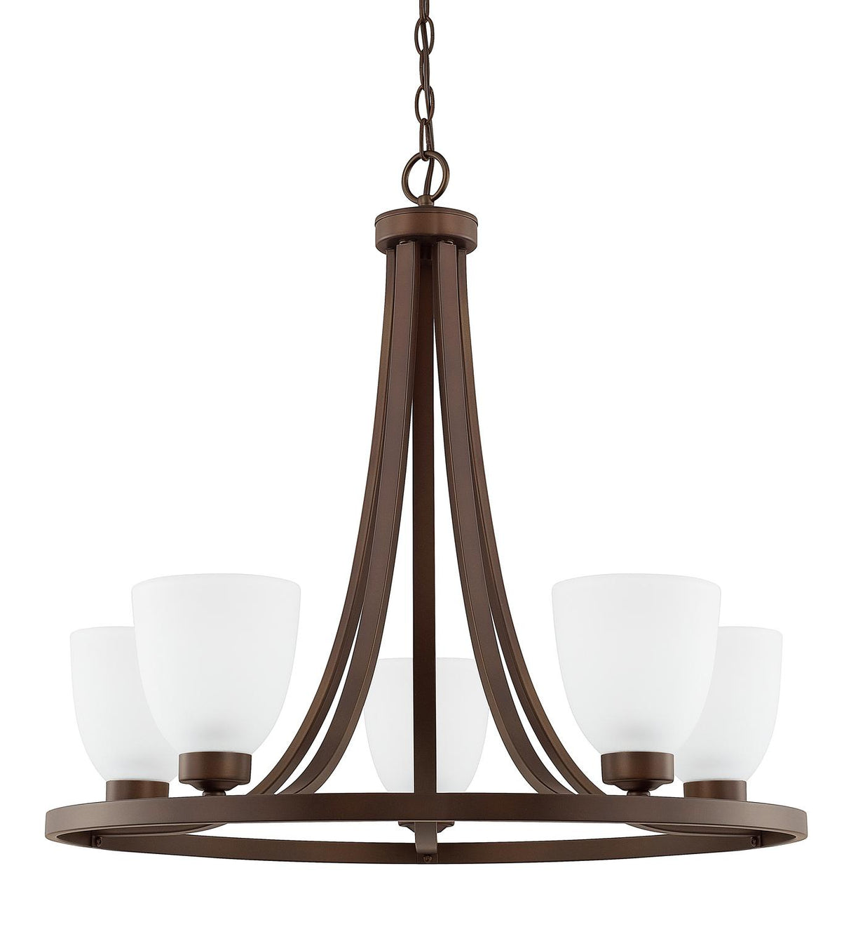 Capital Lighting 414351BZ-333 Jameson 5 Light Chandelier Bronze