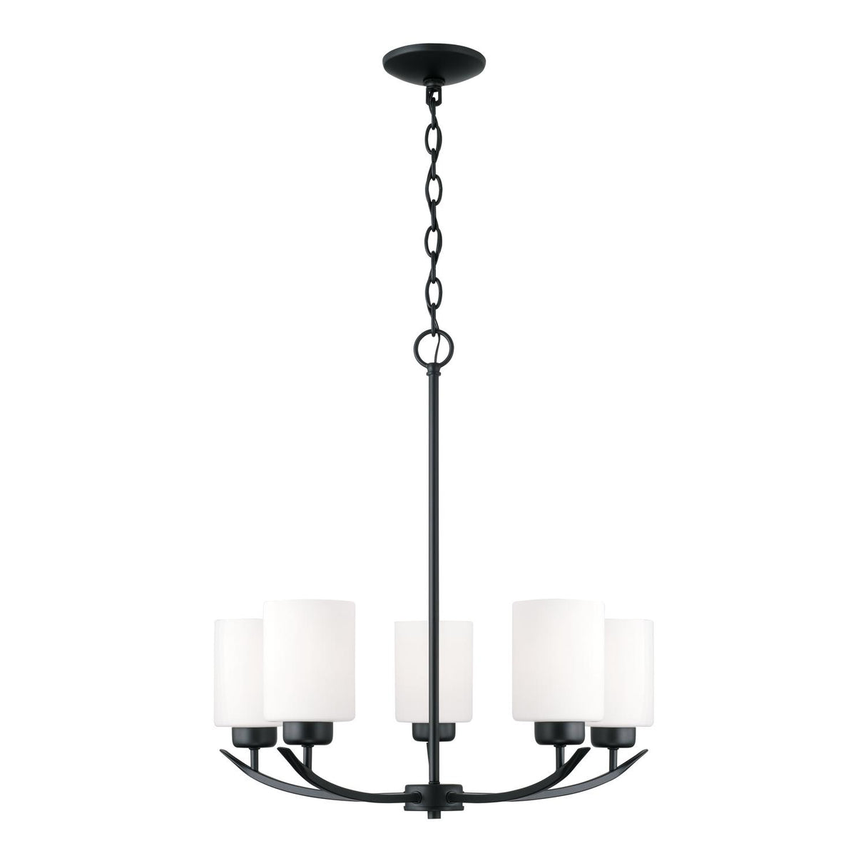 Capital Lighting 415251MB-338 Dixon 5 Light Chandelier Matte Black