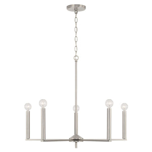 Capital Lighting 448651BN Portman 5 Light Chandelier Brushed Nickel
