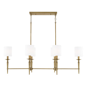 Capital Lighting 842661AD-701 Abbie 6 Light Island Aged Brass