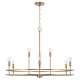 Capital Lighting 448791AD Fuller 9 Light Chandelier Aged Brass