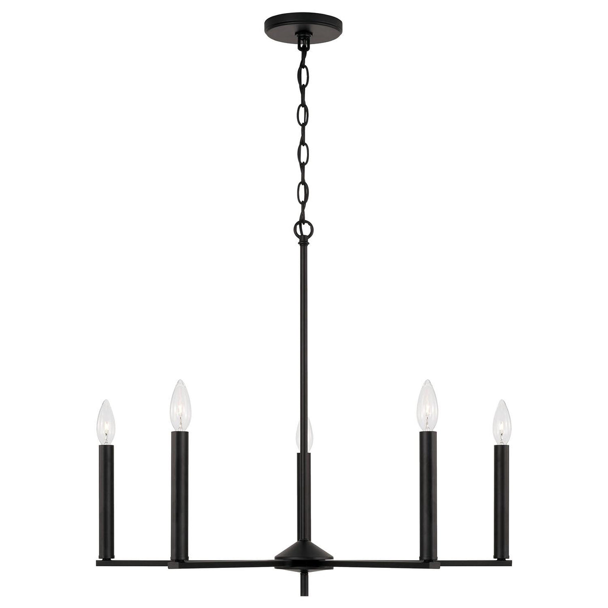 Capital Lighting 448651MB Portman 5 Light Chandelier Matte Black