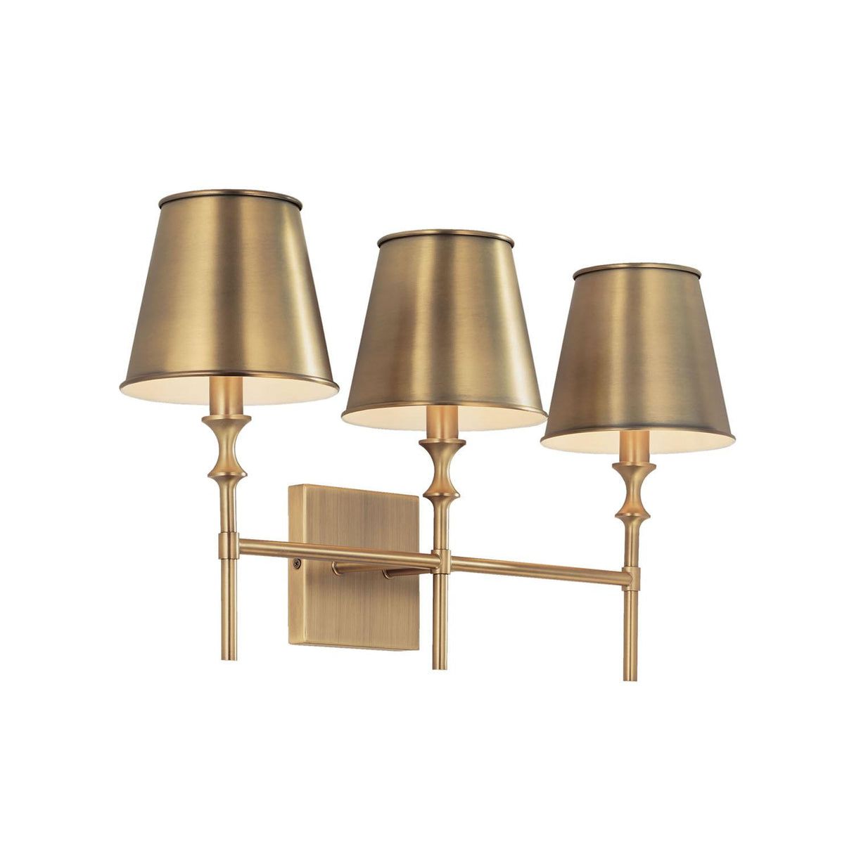 Capital Lighting 149731AD-708 Whitney 3 Light Vanity Aged Brass