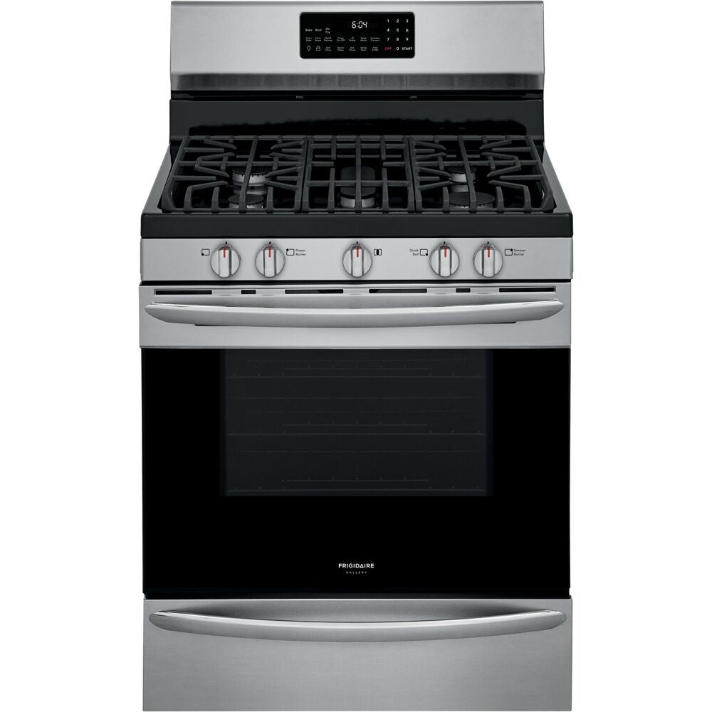 30" Freestanding Gas Range with Air Fry 5-Element Cooktop