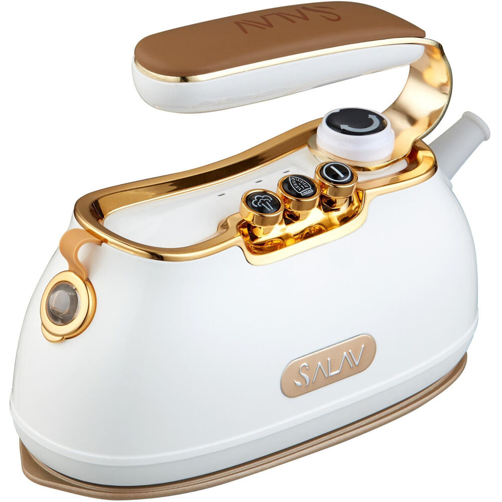 Salav IS-900 PEARL Salav Retro Edition Duopress Steam and Iron, Ceramic Coated Plate