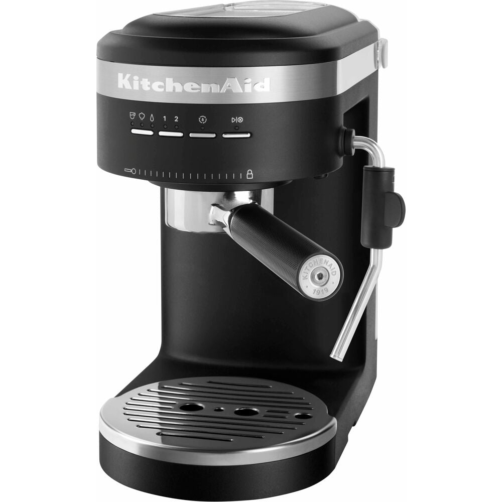 Kitchen Aid KES6403BM Semi-Automatic Espresso Machine, 15 Bar Pump, Perfect Grind