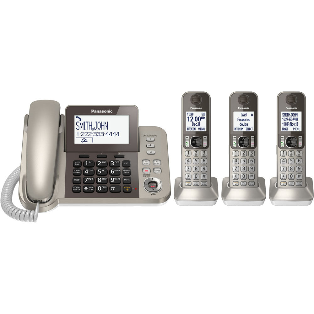 Panasonic KX-TGF353N DECT 6.0 corded cordless digital phone 3 - Handsets with answering mach