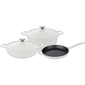 La Cuisine LC 2680 5 pc set, 3.75QT Saute w/lid, 6.5QT Round w/lid, 10" Fry Pan