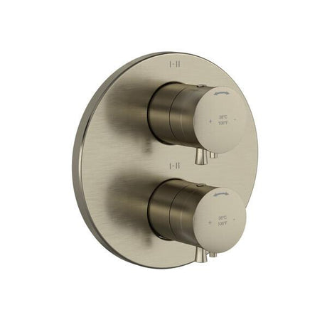 Edge 3/4" Therm & Pressure Balance Trim with 6 Functions (Shared) Brushed Nickel