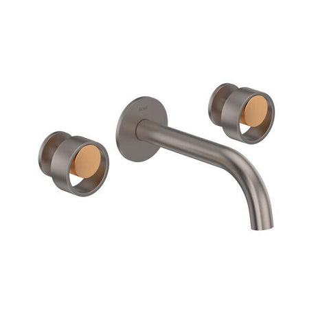 Eclissi™ Wall Mount Lavatory Faucet With C-Spout Satin Nickel/Satin Gold