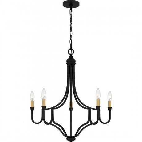 Quoizel Mabel Chandelier In Matte Black