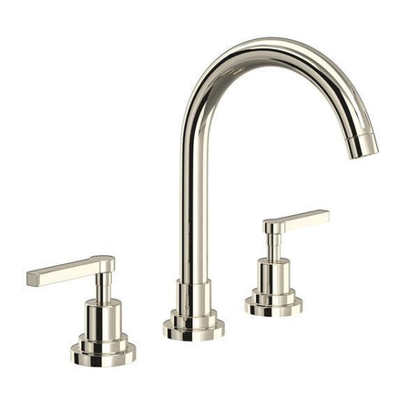 Lombardia® Widespread Lavatory Faucet With C-Spout Polished Nickel