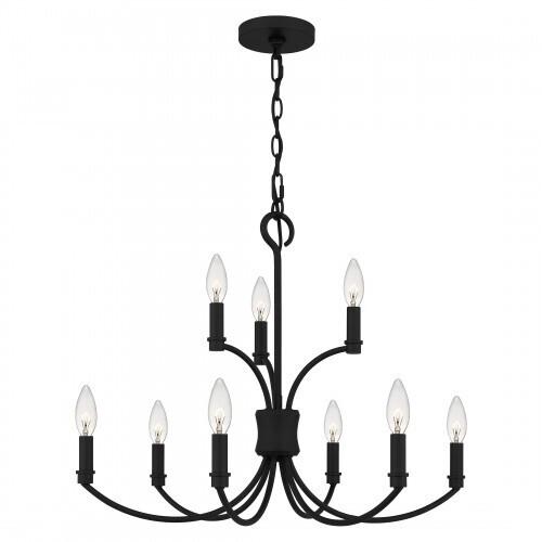 Quoizel Briar Chandelier In Matte Black