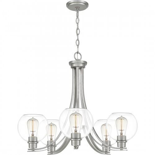 Quoizel Pruitt Chandelier In Brushed Nickel