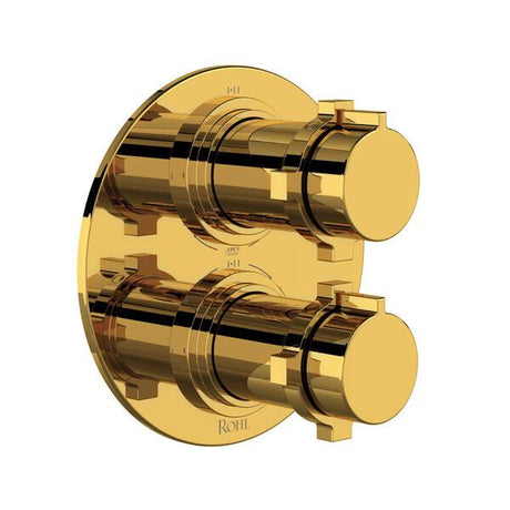 Lombardia® 3/4" Therm & Pressure Balance Trim with 6 Functions (Shared) Unlacquered Brass