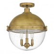 Quoizel Perrine Semi-flush Mount In Weathered Brass