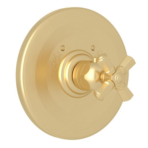 Palladian® 3/4" Thermostatic Trim Without Volume Control Satin Unlacquered Brass