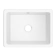 Shaker™ 23" Single Bowl Undermount Or Drop-in Fireclay Kitchen Sink White (WH)