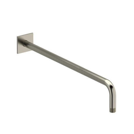 20" Reach Wall Mount Shower Arm With Square Escutcheon Brushed Nickel