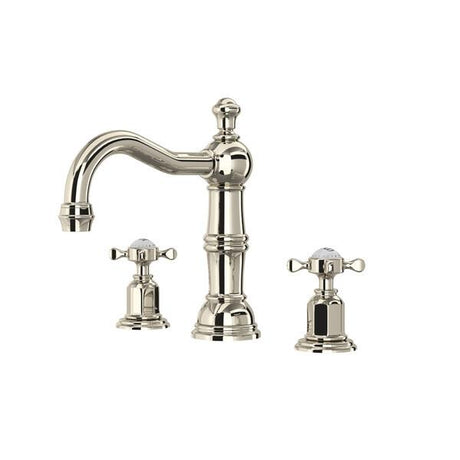 Edwardian™ Widespread Lavatory Faucet With Column Spout Polished Nickel