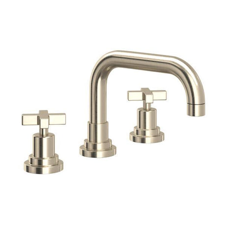 Lombardia® Widespread Lavatory Faucet With U-Spout Satin Nickel